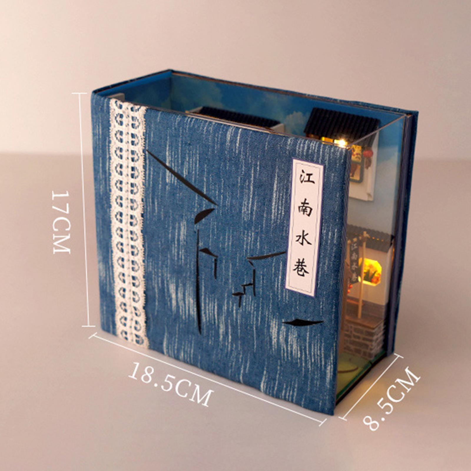 DIY Miniature Dollhouse Kit Book  Shelf Jiangnan Water Village for Kids Adults
