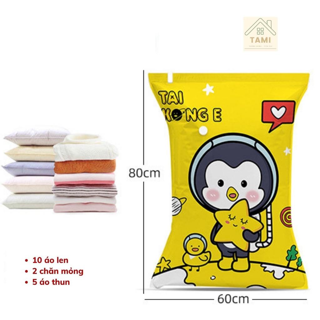 Máy hút chân không, túi hút chân không đựng quần áo chăn màn mền, gọn gàng, chống mốc