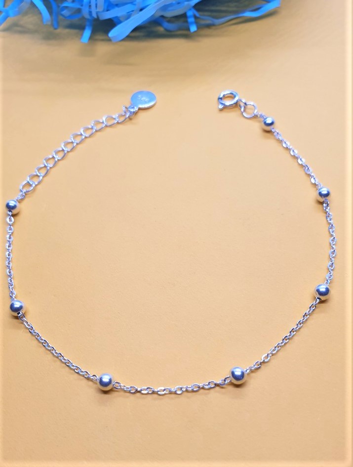 Lắc Tay Bạc NgọcHy - Bi Tròn đơn giản