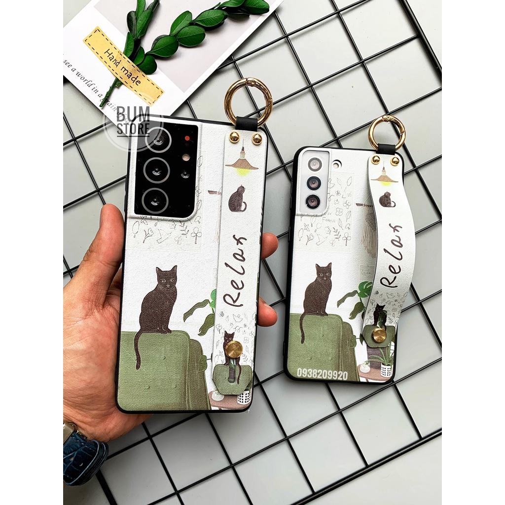 Ốp Lưng Mèo Relax Cho Dòng Samsung Galaxy Note 20 Ultra / Note 20 / Note 10 Plus / Note 10 / S20 Ultra / S20 Plus / S10 Plus / Note 10 Lite