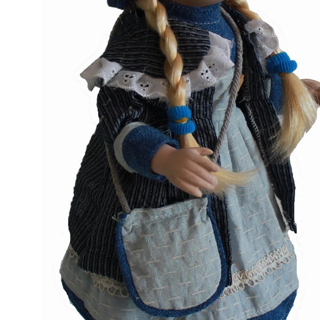 40cm Vintage Porcelain Doll Collectibles Model Crafts
