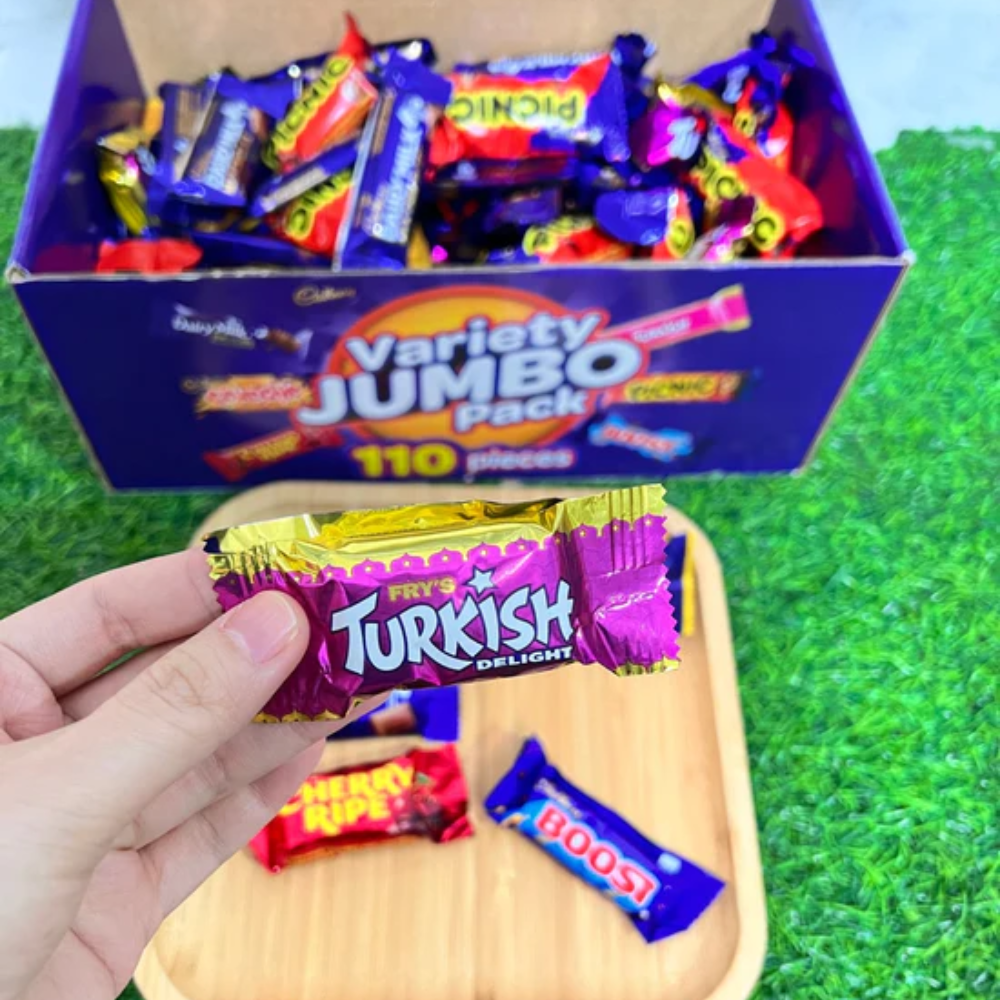 Socola thanh Cadbury Variety Jumbo  hỗn hợp 6 vị 1.56kg (110 thanh) Úc - Giúp bổ sung dinh dưỡng, khoáng chất và năng lượng - OZ Slim Store