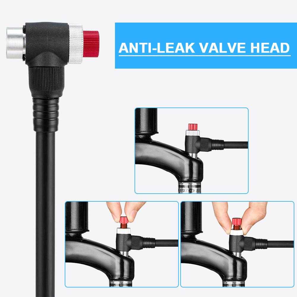 Bike Shock Pump with Pressure Gauge 300PSI High Pressure Bike Tire Inflator Air Pump for Bicycle Fork and Rear Suspension
