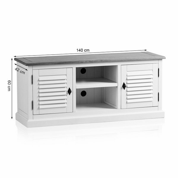 Tủ TV 2 cánh Shutter gỗ sồi
