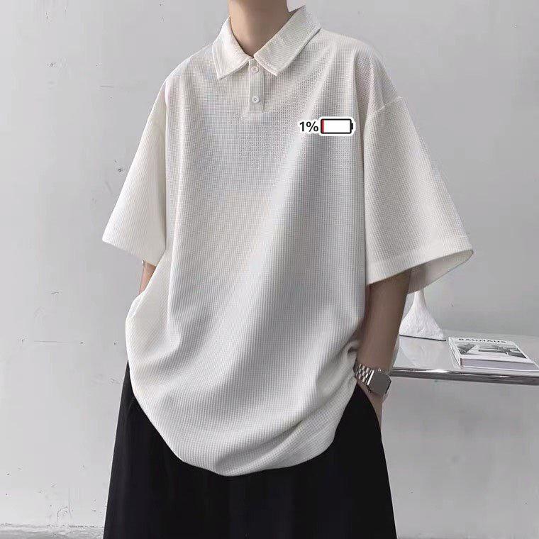 Áo polo thể thao vải tổ ong from đứng , Áo cổ trụ chất liệu vải tổ ong không co giãn , Hình thêu sắc nét