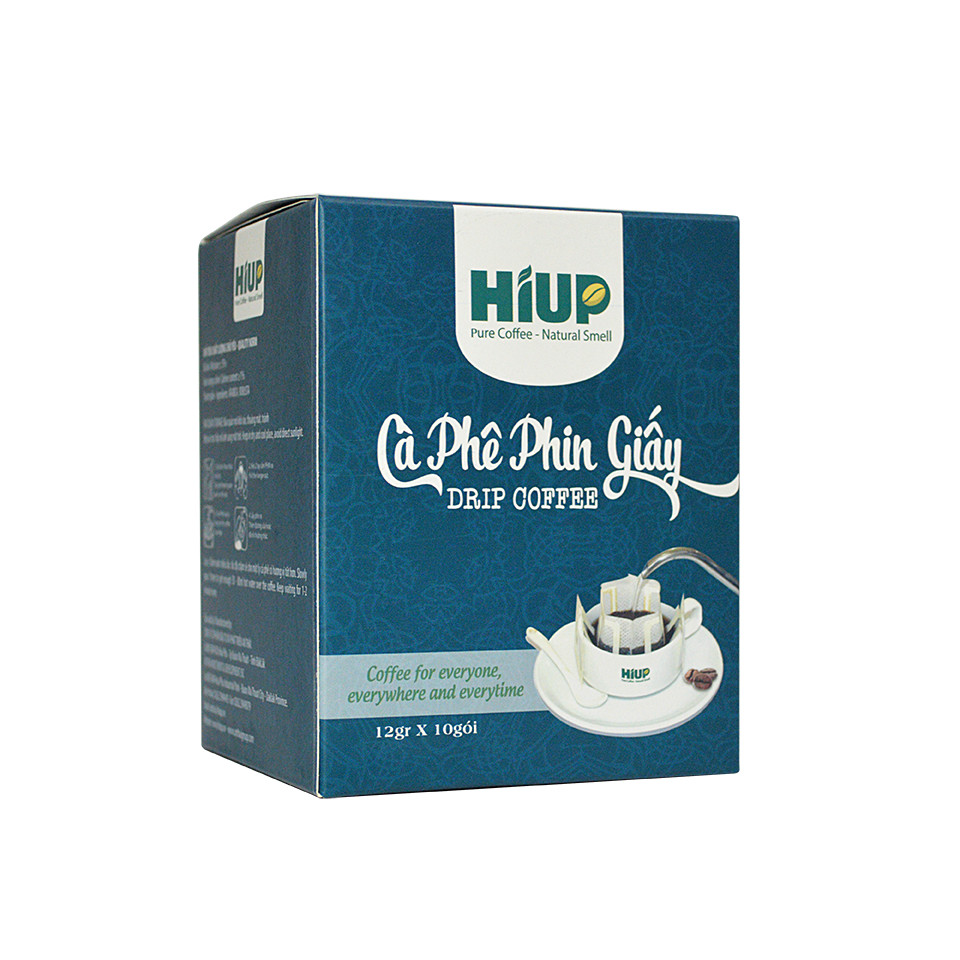 Cà Phê Phin Giấy Hiup Coffee (Hộp 10 phin x 12g)