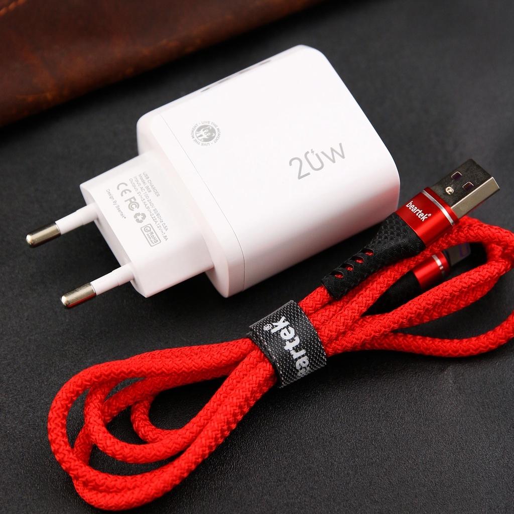 Bộ Củ Sạc Và Dây Sạc Điện Thoại Beartek Micro USB Dùng Cho Điên Thoại - Hàng chính hãng