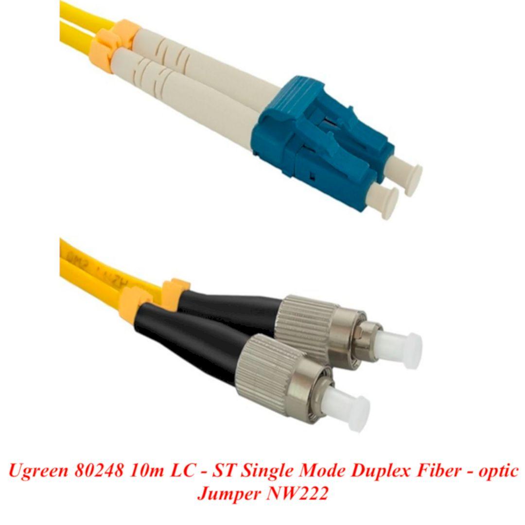 Ugreen UG80248NW222TK 10M LC-ST Màu vàng Cáp nhảy quang Single mode Duplex Fiber - HÀNG CHÍNH HÃNG