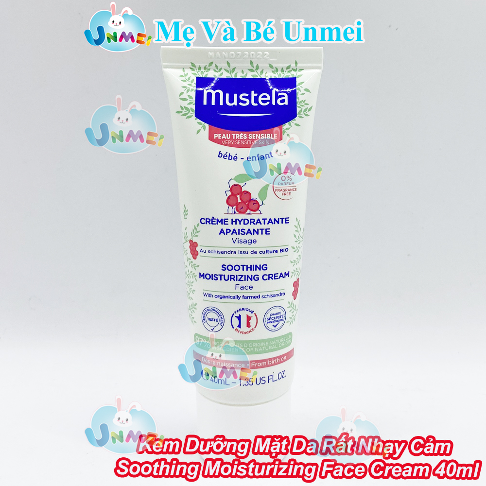 Kem Dưỡng Da Mặt Cho Trẻ Sơ Sinh Và Em Bé Da Nhạy Cảm Mustela (40ml)