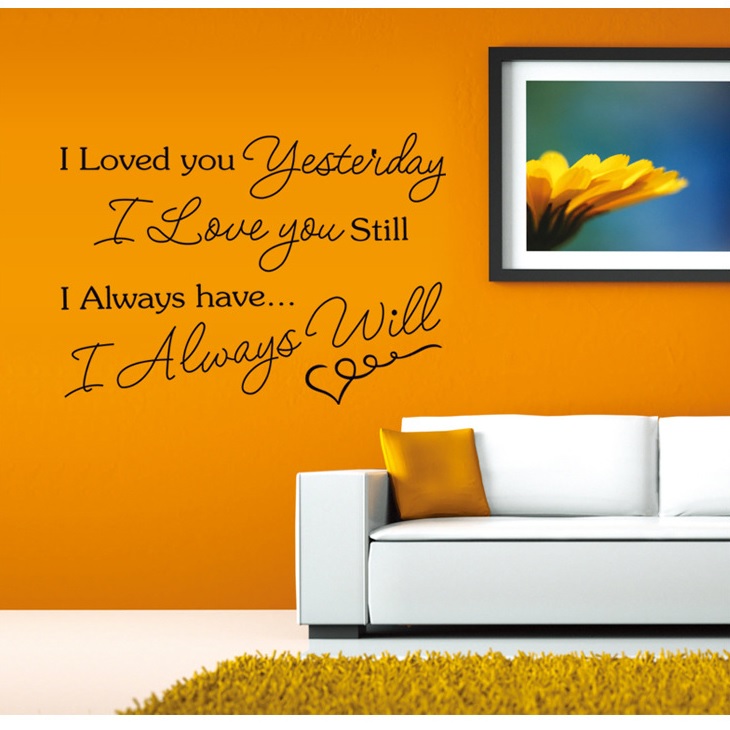 Decal dán tường I love you ( 80 x 115 cm)