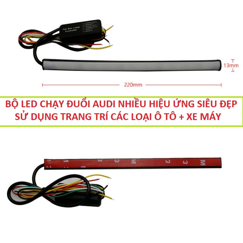 Dây led chạy đuổi audi trang trí xe máy ô tô Full hiệu ứng cực chất lắp các xe loại tốt chống nước