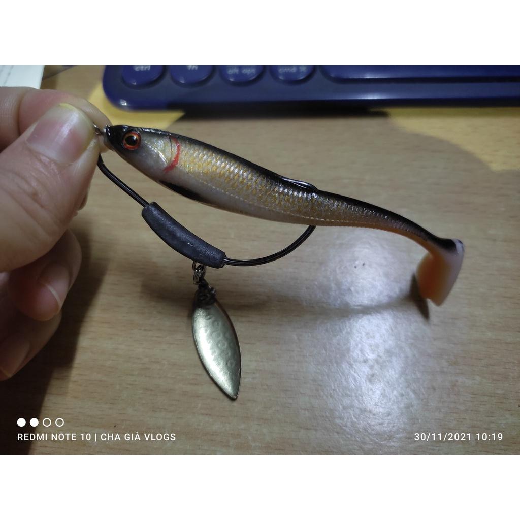 Lưỡi lure mồi mềm có thìa Cha Già vlogs Lưỡi câu lure, lưỡi đa năng chuyên móc mồi mềm có thìa