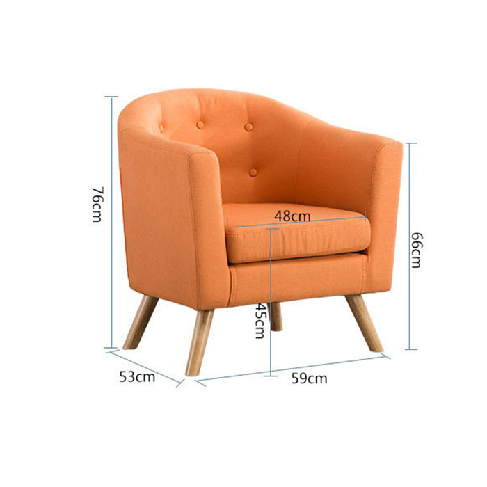 Ghế Đơn Sofa kèm gối sang trọng bền đẹp cao cấp - Ghế Sofa Đơn Cao cấp 59cm Kèm gối tiện lợi hiện đại GSF005 Giao màu ngãu nhiên