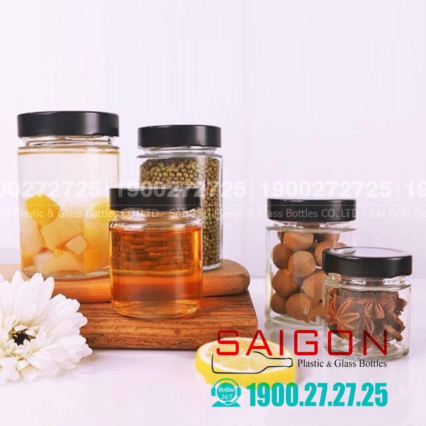 Hũ Gia Vị Trụ Tròn Nắp Thiết Bản Dày | Tùy Chọn Dung Tích