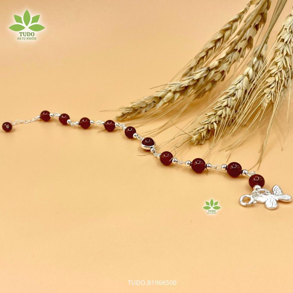 Lắc Tay Nữ Bạc Cao Cấp GN Mix Charm Hồ Điệp Mệnh Thổ, Hỏa TUDO B196K500