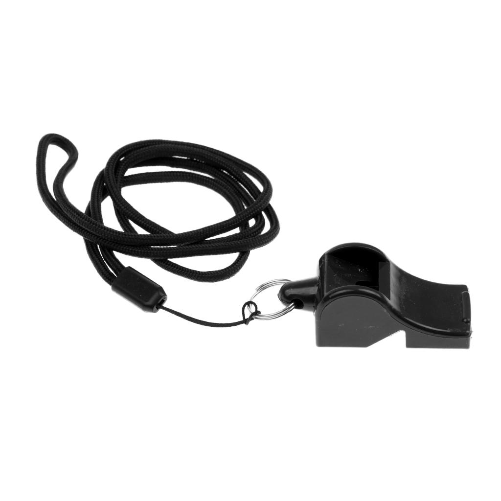 Durable Plastic Emergency Survival Whistle with Lanyard for Marine Boat Kayaking Safety Outdoor Sports Camping Hiking