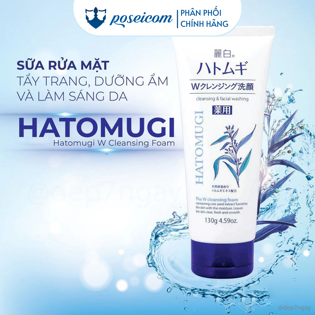 Sữa Rửa Mặt Tẩy Trang Và Làm Sáng Da REIHAKU HATOMUGI CLEANSING Foam 130g