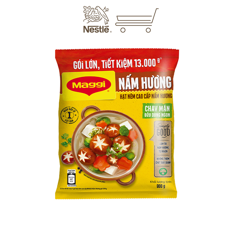 Hạt nêm cao cấp MAGGI Nấm Hương (gói 800g)