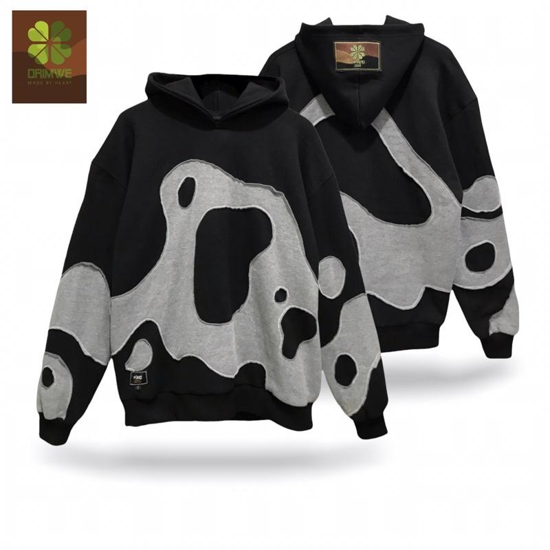 Áo hoodie unisex nam nữ local brand DRIMWE Sói Xám SS22,Áo nỉ hoodie nam nữ form rộng