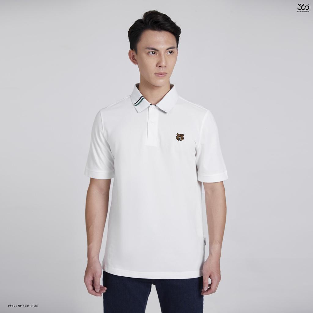 Áo polo nam cổ bẻ thêu họa tiết gấu 360 Boutique cotton cao cấp 3 màu basic - POHOL311