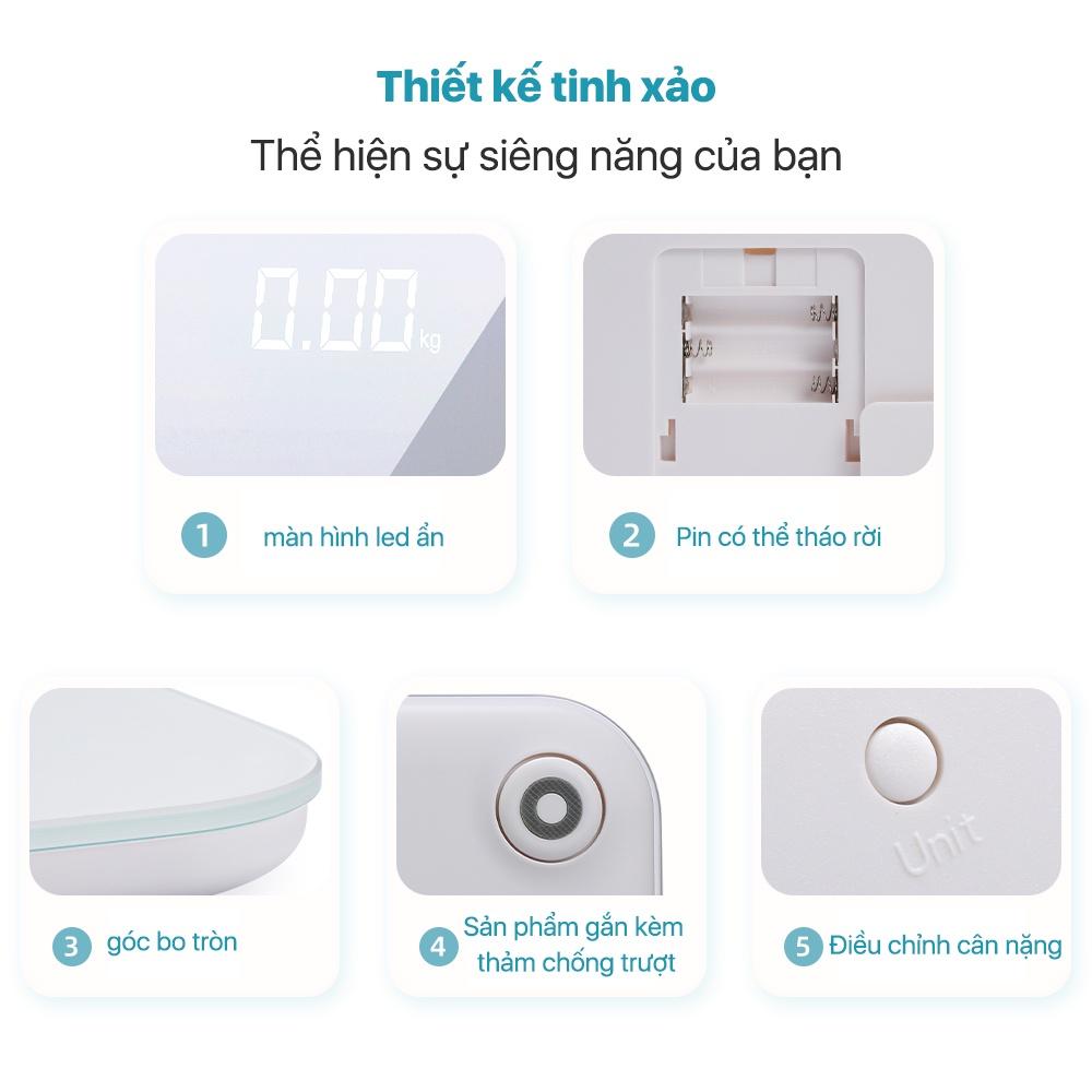 Cân điện tử thông minh Xiaomi BOMIDI W1 - Màn Hình Led , kèm pin - Hàng nhập khẩu