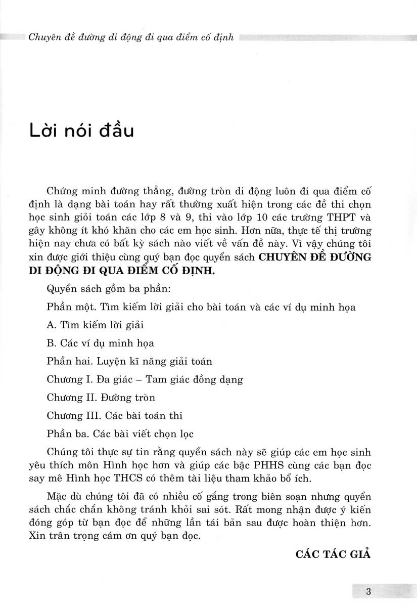 Chuyên Đề Đường Di Động Đi Qua Điểm Cố Định