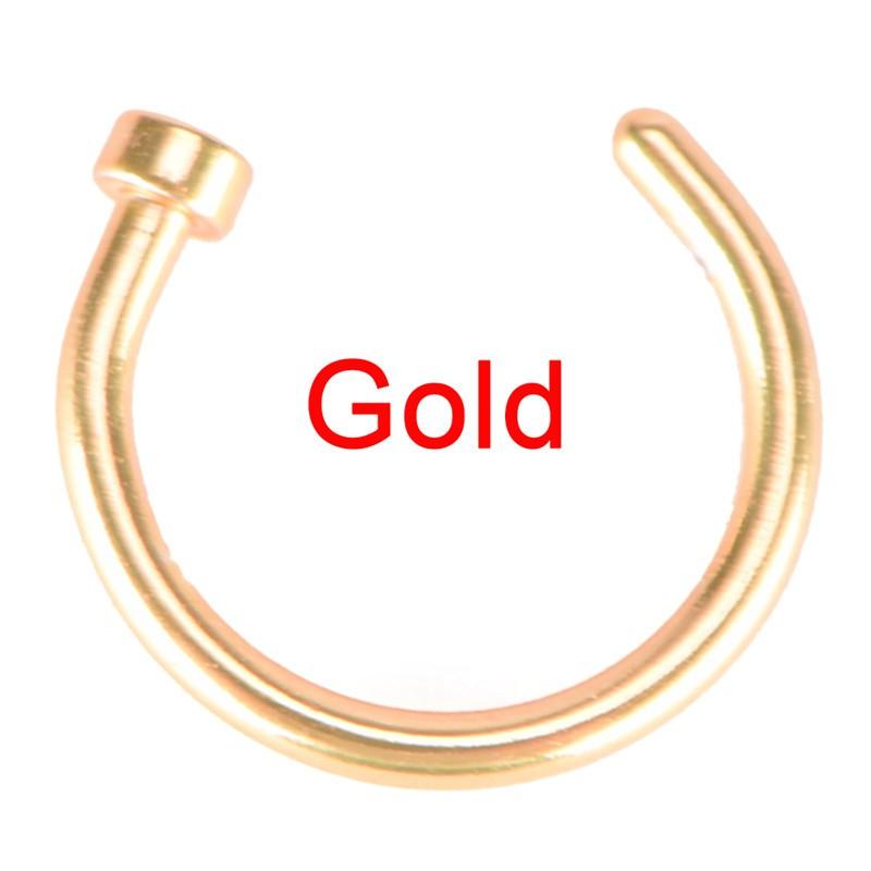 Khuyên mũi thiết kế mỏng hở bằng inox phong cách