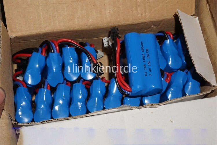 Pin lithium 2S 7.4V 650mAh pin RC 14500 15C công suất cao cho xe RC hoặc máy bay mô hình - LK0260