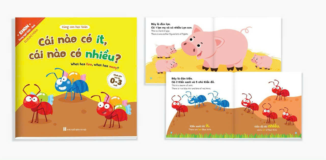 Sách Ehon Dành Cho Bé 0-3 Tuổi - Cùng Con Học Toán (Quét QR đọc truyện)