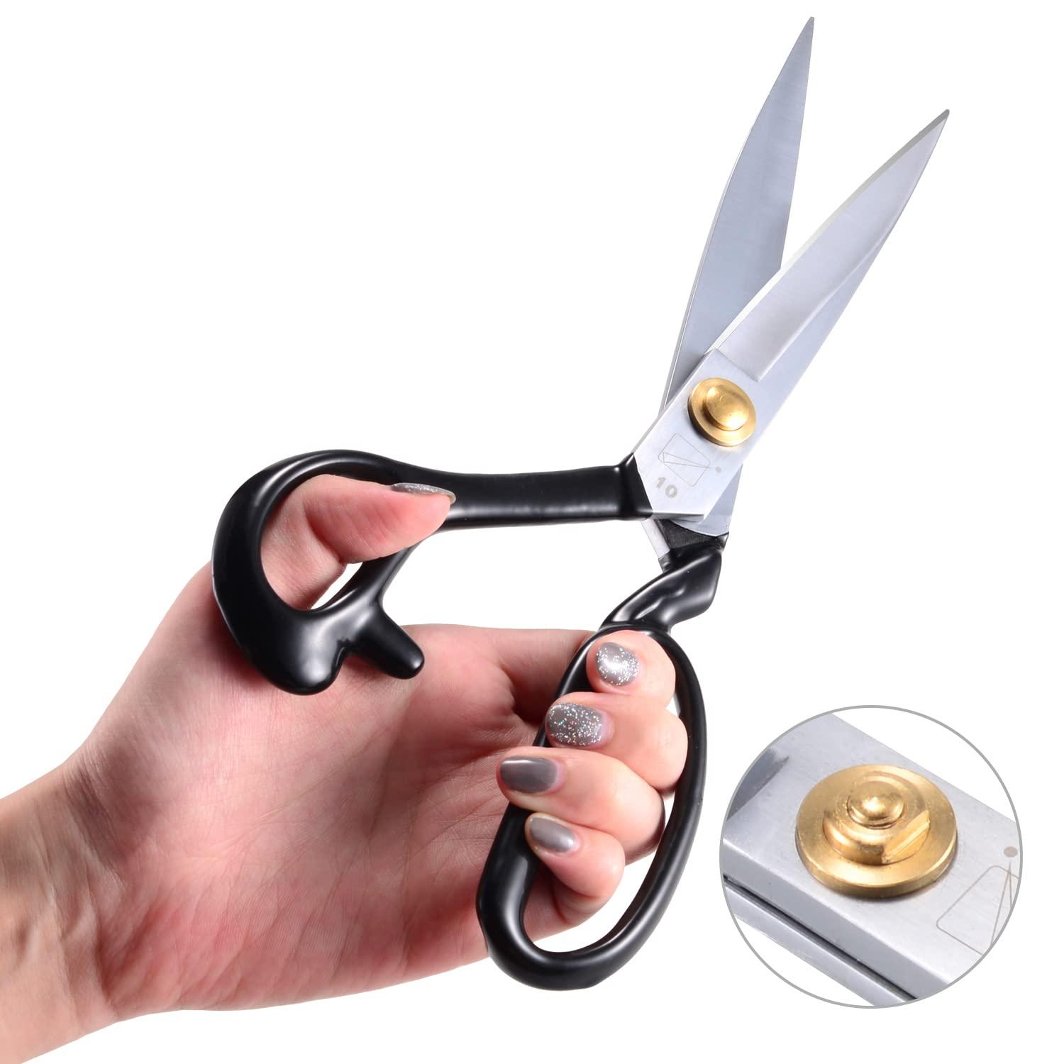 Kéo vải dành cho người thuận tay trái, kéo may 27 cm được mạ điện và thép carbon cao để cắt da, quần áo và vải