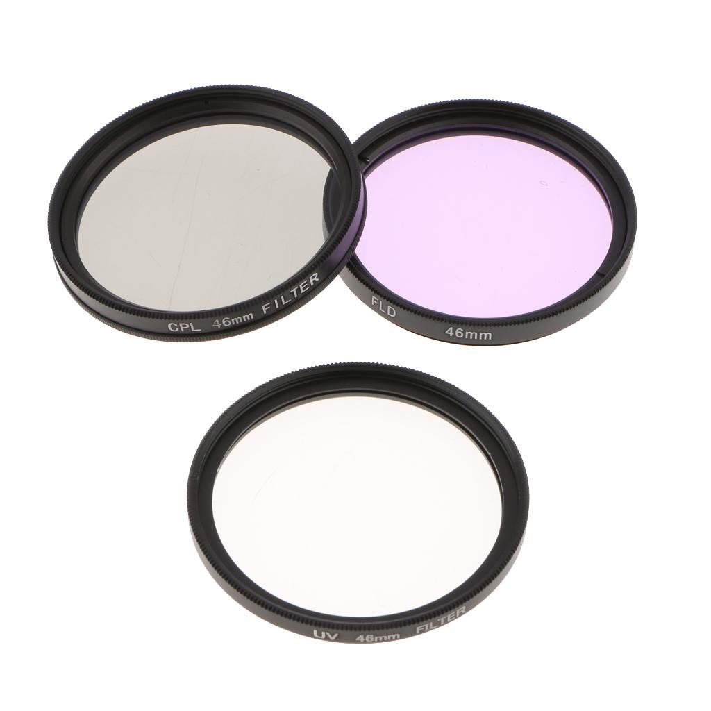 UV CPL FLD Professional Lens Filter Kit and Carry Pouch for DSLR Camera Lenses 46mm 49mm 52mm 55mm 58mm 62mm 67mm 72mm 77mm 82mm 40.5mm