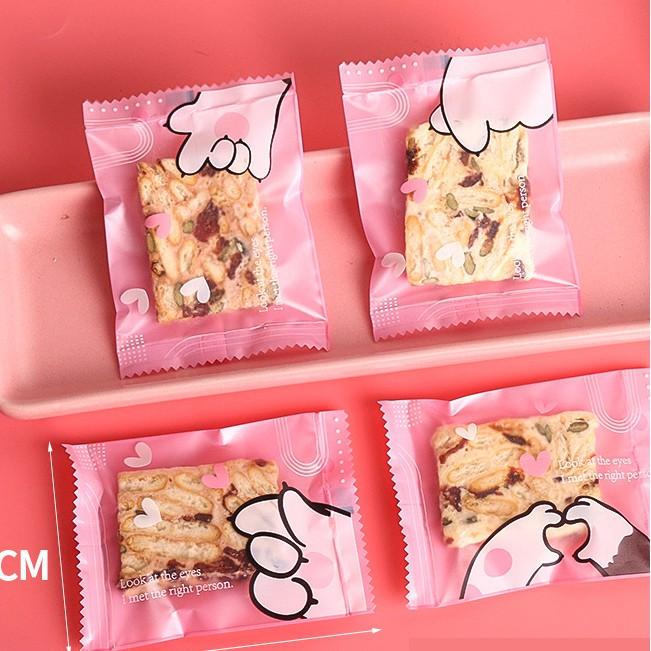 Set 100 Túi Đựng Bánh Cookies/Bánh Quy/Kẹo Nougat 5.5CM X 8.5CM