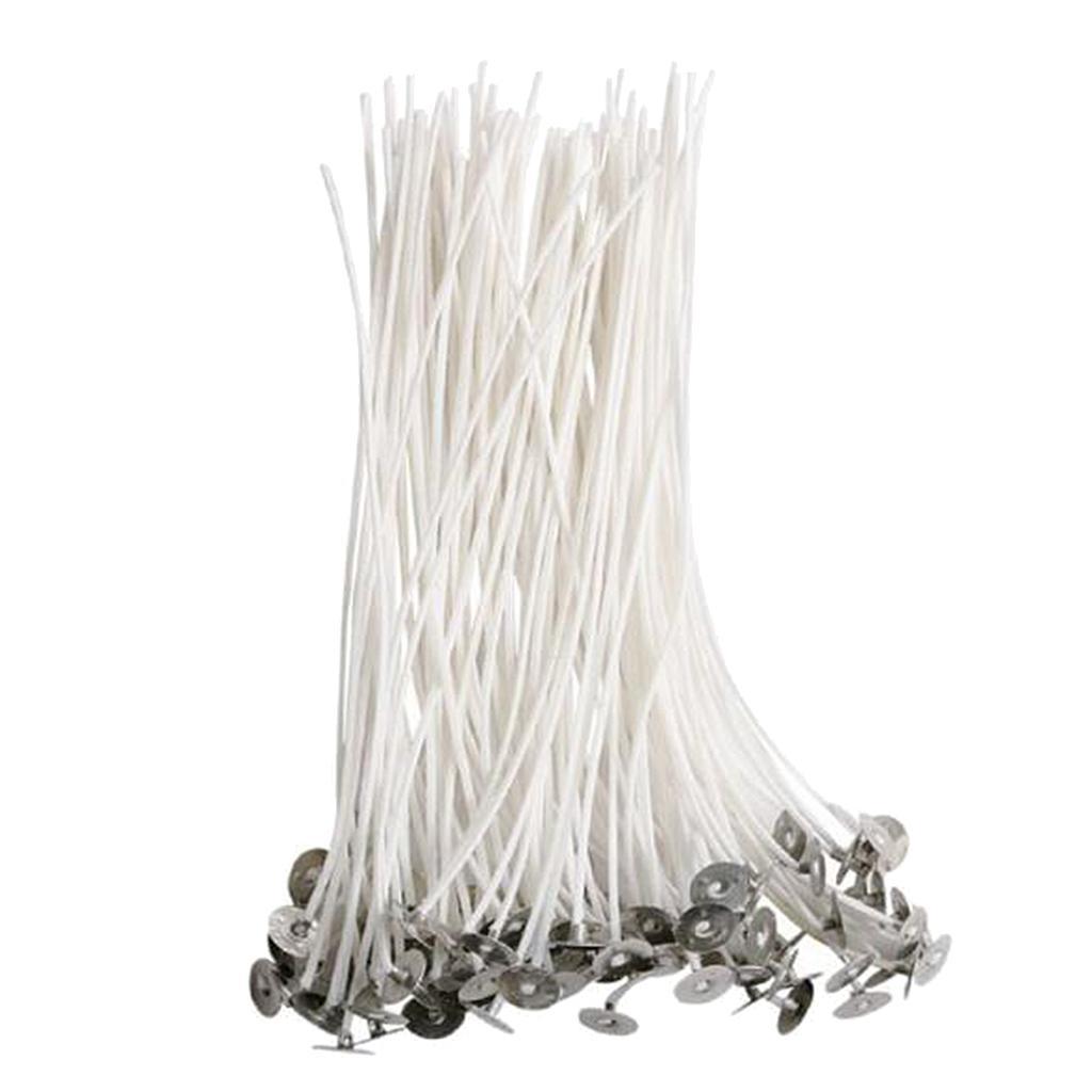 100 Pieces Pure White Cotton Candle Wicks For Home Candle Making 90MM