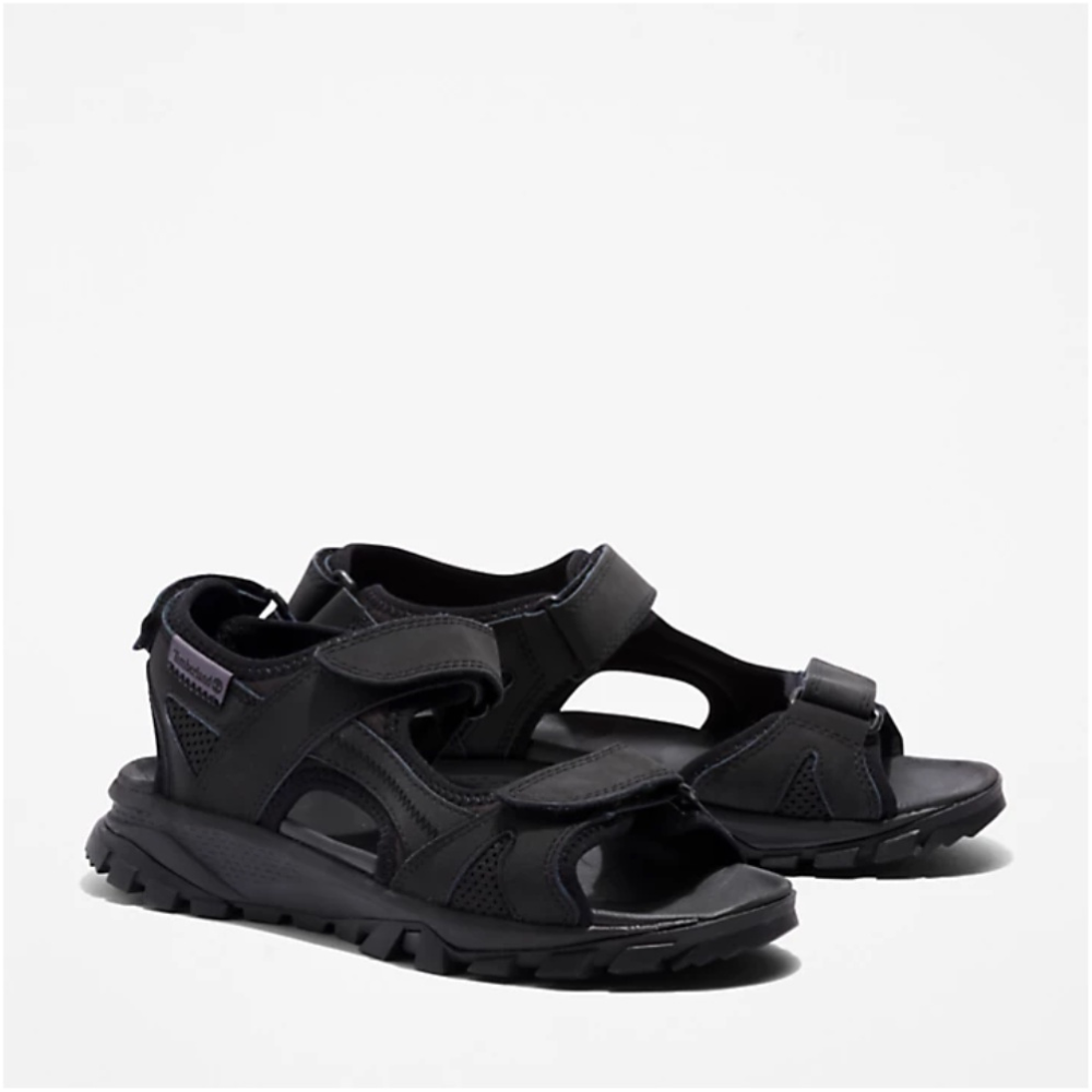 [NEW 2023] Timberland Giày Sandal Nữ Lincoln Peak Strap Sandal Black Leather TB0A5XA404