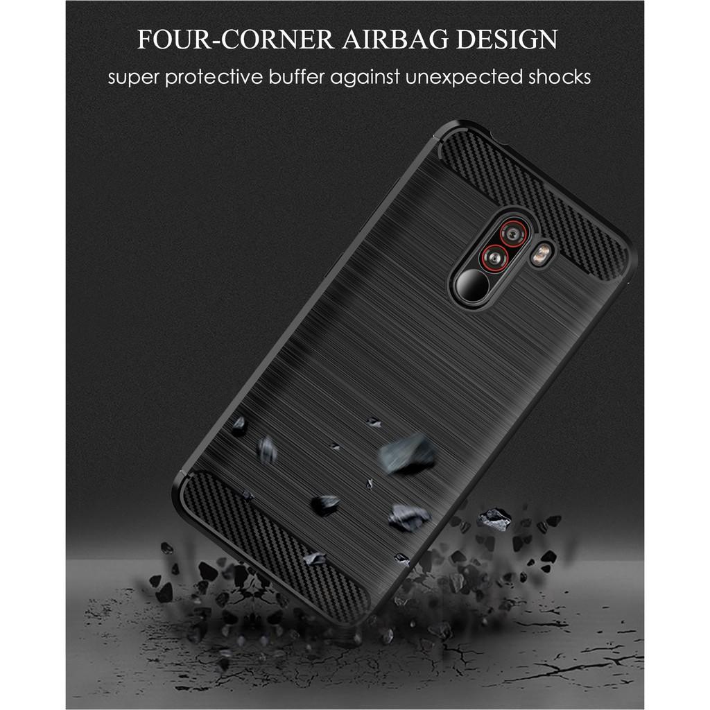 Ốp lưng cho Xiaomi Pocophone F1 dẻo Carbon phay xước chống sốc chống vân tay