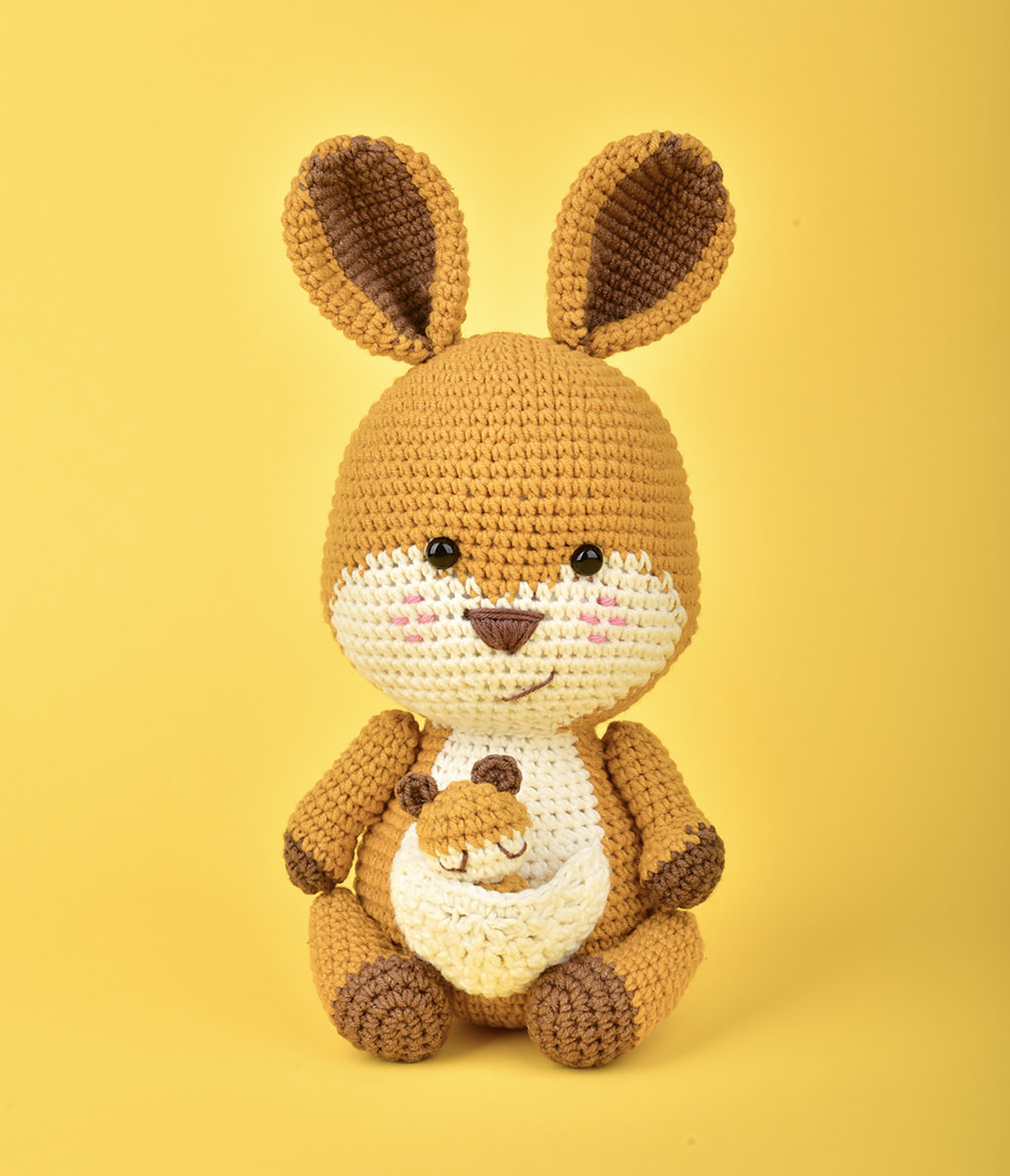 Thú bông móc len handmade Amigurumi, đan móc thú len, đồ chơi len an toàn cho bé - Guru The Kangaroo