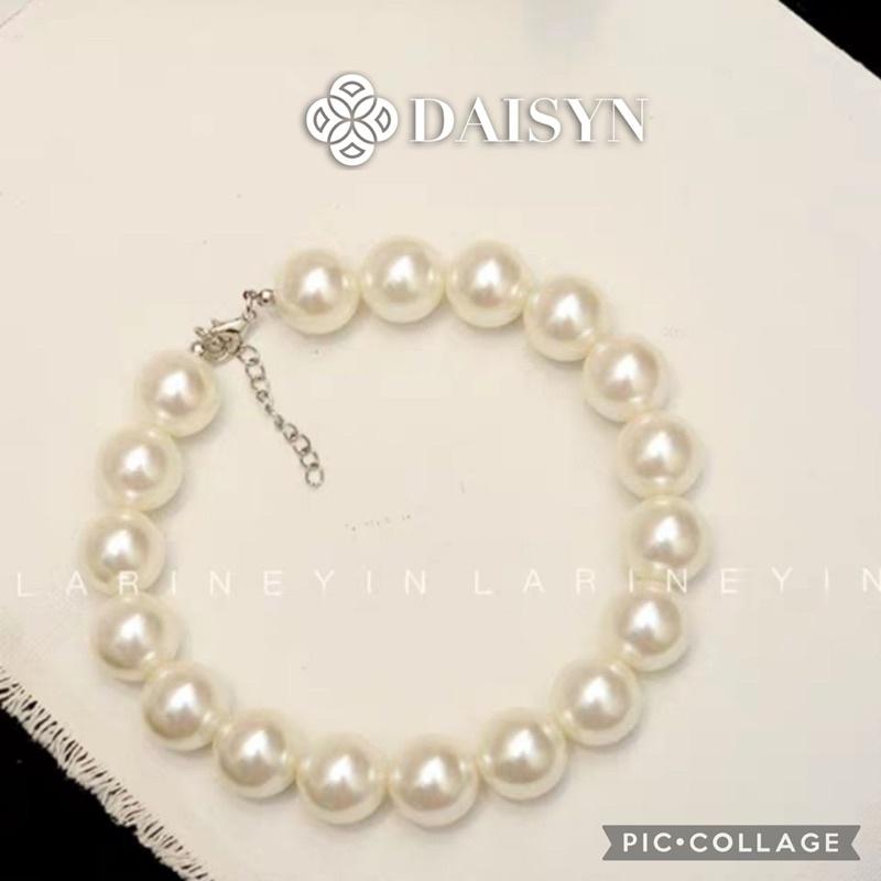 N376 dây chuyền choker hạt Ngọc lớn kiểu dáng xinh xắn cho nữ