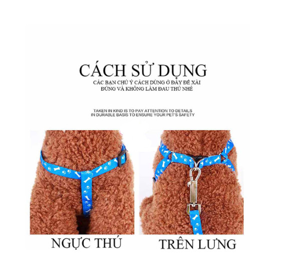 Dây dắt yếm cho chó mèo nhỏ