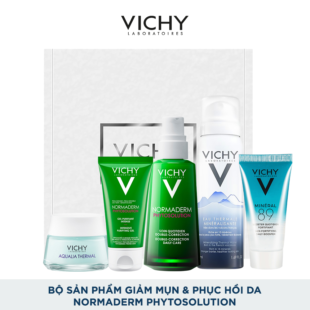 Bộ Sản Phẩm Giảm Mụn &amp; Phục Hồi Da Vichy Normaderm Phytosolution