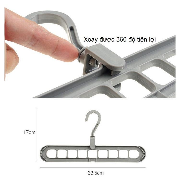 COMBO 03 Móc treo quần áo Đa Năng 9 lỗ Tiết Kiệm không gian