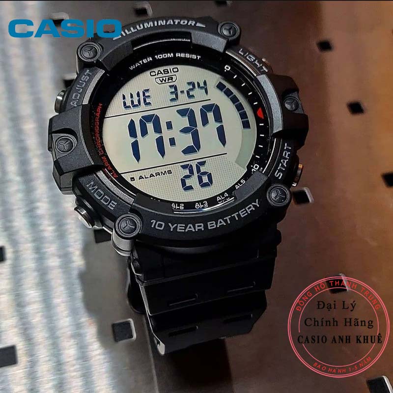 Đồng Hồ Casio Nam AE-1500WH-1AVDF - Dây Nhựa - Pin 10 Năm - Chống Nước 100M