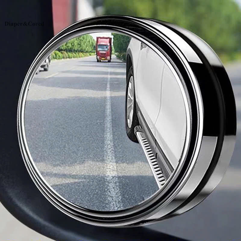 Gương Cầu Lồi Xóa Điểm Mù Cho Ô Tô – Bộ 2 Cái Xoay 360 Độ, Có Viền Chống Loá