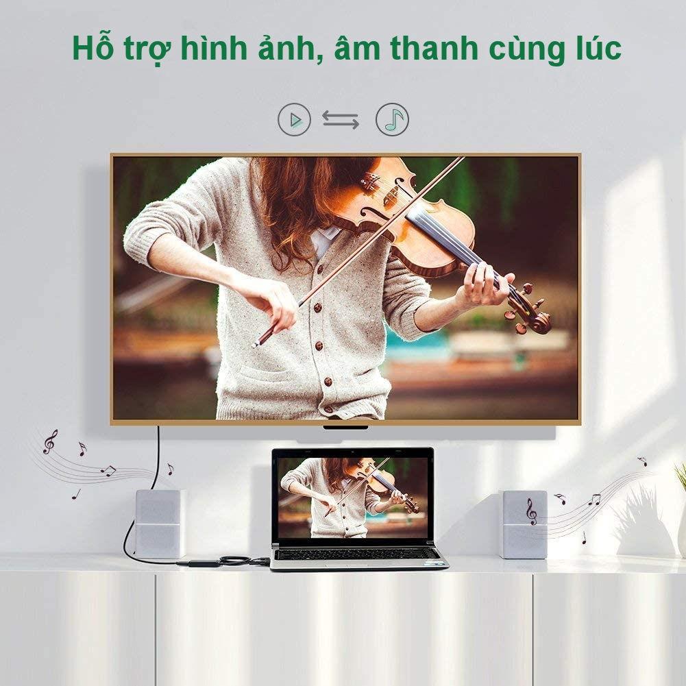 Bộ chuyển đổi VGA sang HDMI + Audio 3.5mm dài 30cm UGREEN 60814- Hàng chính hãng