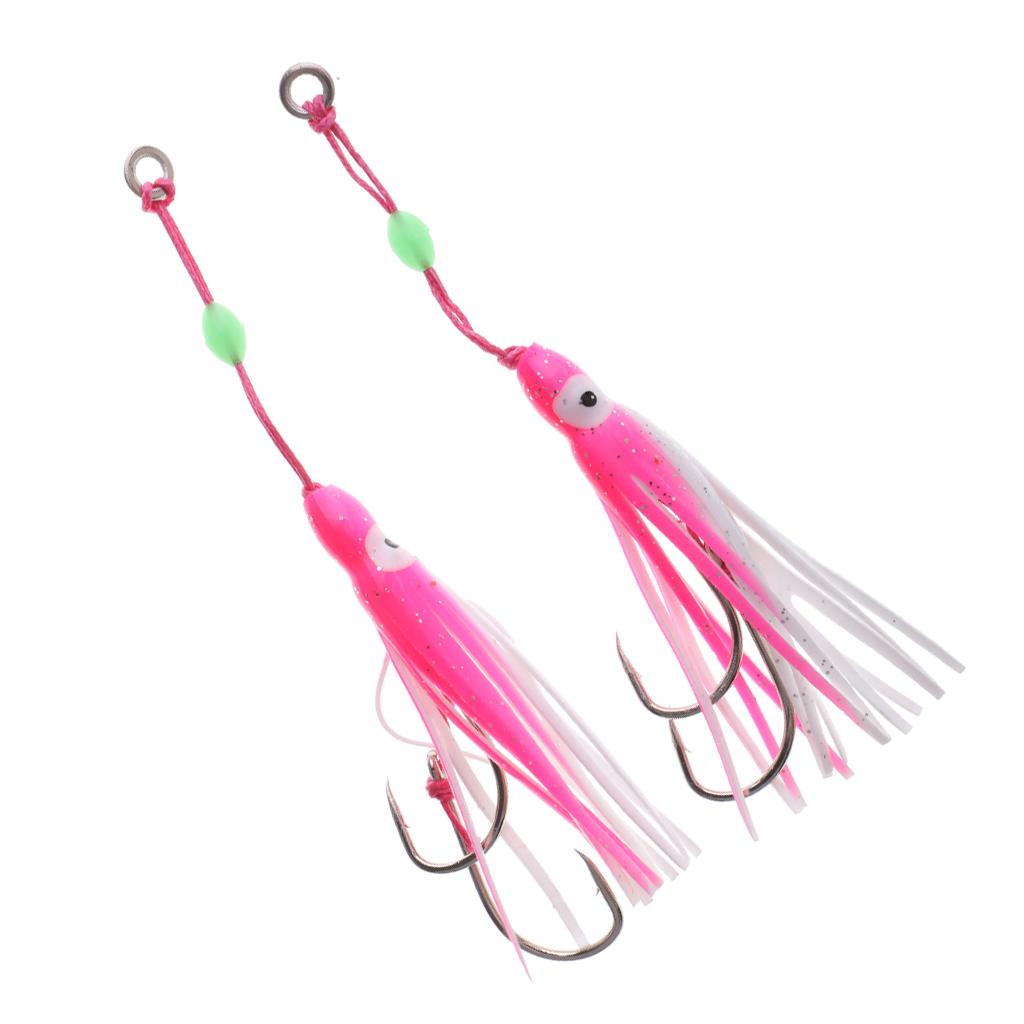 Squid Jig Fishing Lure Saltwater Bait Octopus Skirt with Hooks