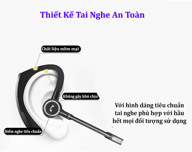 Tai nghe Bluetooth V8S không dây cao cấp