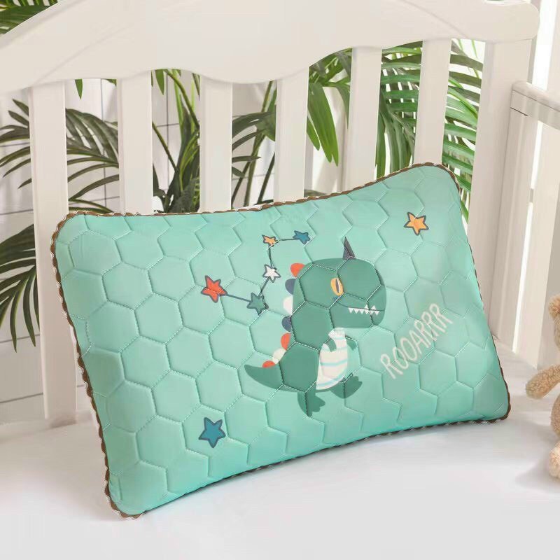 Gối ngủ điều hòa hoạt hình cho bé trai và bé gái thiết kế vỏ gối tháo rời được, chất liệu vỏ gối cao su non trần trám kích cỡ 30x50cm