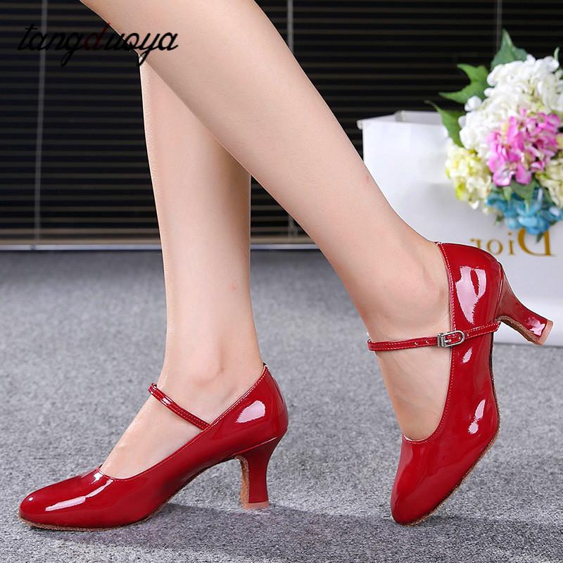 Giày khiêu vũ chuyên nghiệp Giày khiêu vũ Phụ nữ Giày cao gót phụ nữ Giày khiêu vũ hiện đại chỉ nhọn đôi giày nhảy Latin Latin Ladies 5cm Color: 5cm Gold Shoe Size: 38