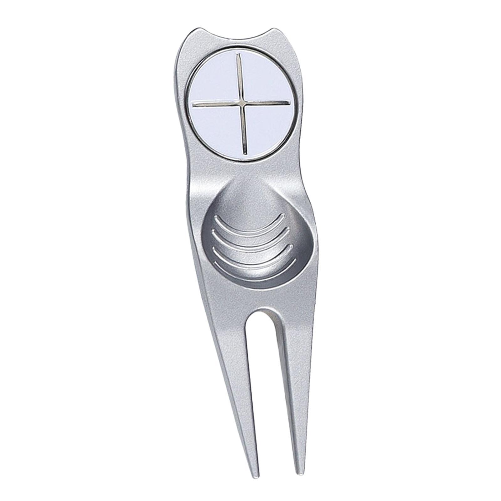 Golf Repair Tool Golf Ball Marker Alloy Putting Tool Portable Golf Accessories Supplies Golf Training Aid Golf Gift
