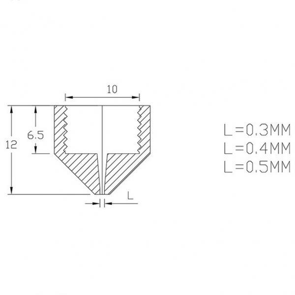 3D Printer Brass Nozzle 0.3/0.4/0.5mm M10 Extruder Print Head