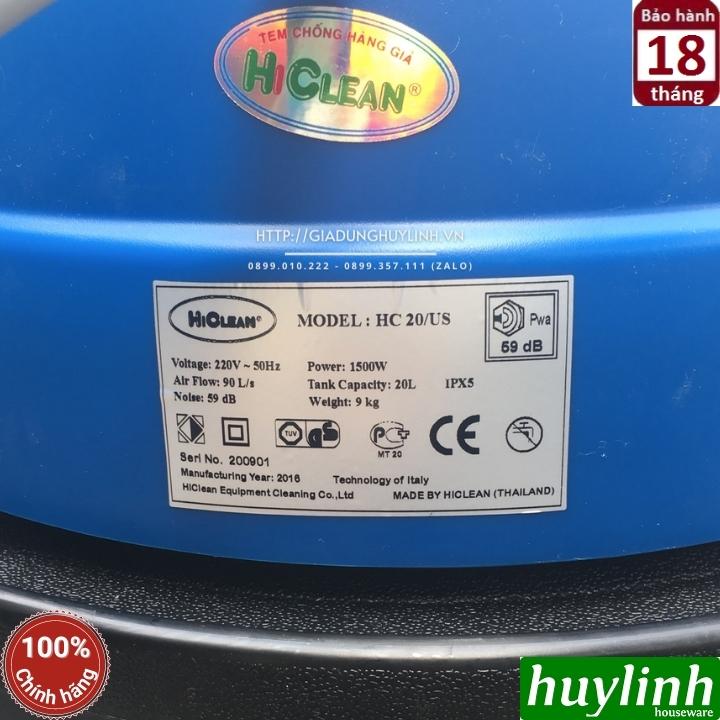 Máy hút bụi công nghiệp Hiclean HC20/US (Hàng chính hãng)